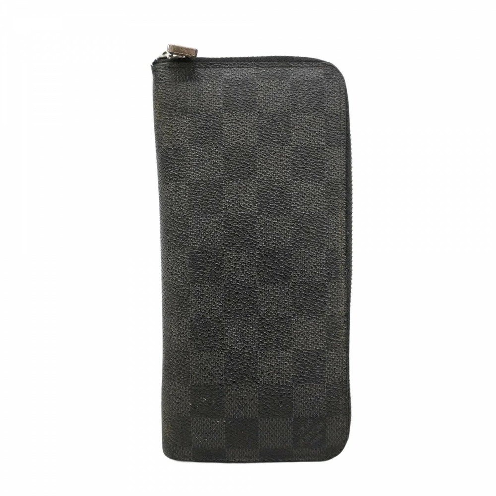 Louis Vuitton Long Wallet Damier Graphite Black Zippy Vertical Black Gray